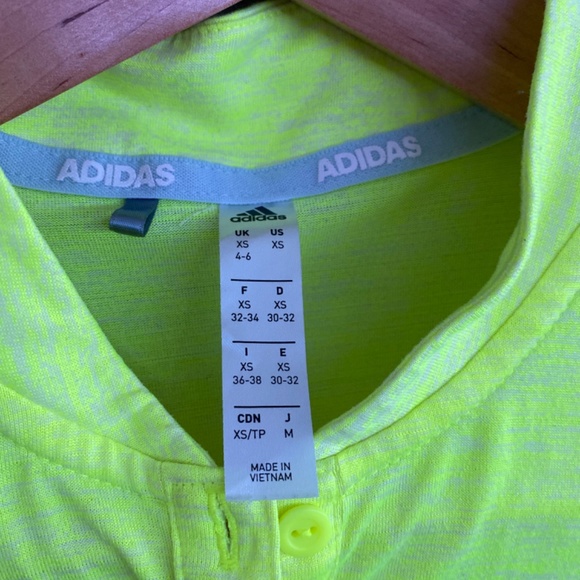 Adidas ladies golf polo size xs low collar short sleeve top athletic summer - Picture 4 of 10